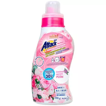 Гель для стирки ATTACK NEW BEADS концентрированный универсальный с розой 780 мл
