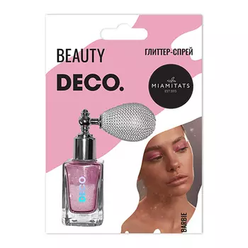 Глиттер-спрей для лица, тела и волос DECO. by Miami tattoos Barbie