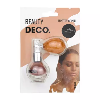 Глиттер-спрей для лица, тела и волос DECO. by Miami tattoos Bronze