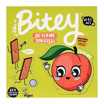 Хлебцы кукурузно-рисовые детские TAKE A BITEY Персик-Морковь 40 г