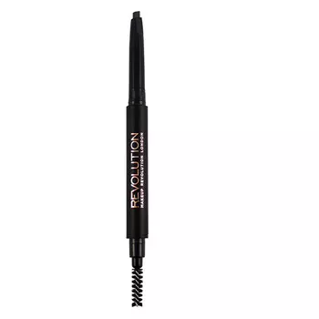 Карандаш для бровей REVOLUTION DUO BROW PENCIL тон dark brown
