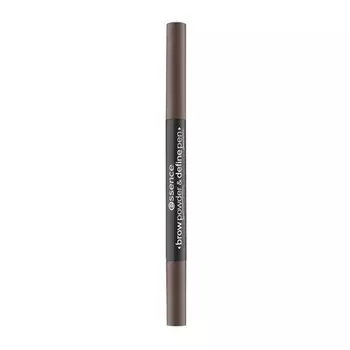 Карандаш и пудра для бровей ESSENCE BROW POWDER &amp; DEFINE PEN контурный 2 в 1 тон 02