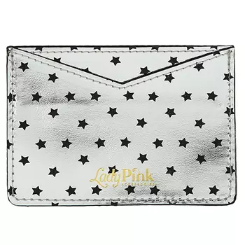 Кардхолдер LADY PINK STARS Серебряные звезды