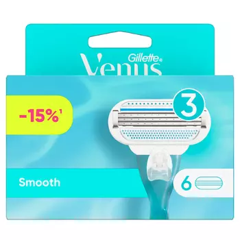 Кассеты для станка GILLETTE VENUS SMOOTH 6 шт