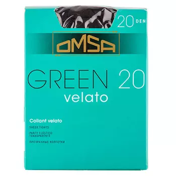 Колготки женские в коробочке OMSA GREEN 20 den Nero р-р 4