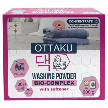 Концентрированный стиральный порошок OTTAKU BIO-COMPLEX с кондиционером 900 гр