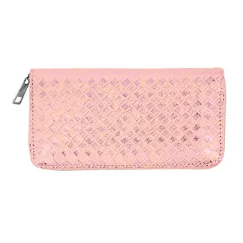 Кошелек LADY PINK плетеный бежевый большой