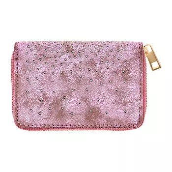 Кошелек LADY PINK розовый со стразами маленький