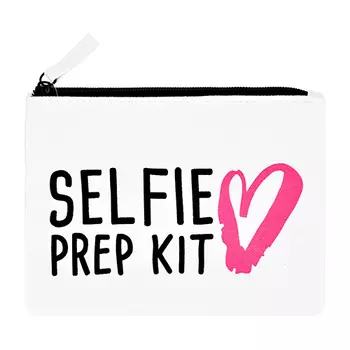 Косметичка LADY PINK ECO плоская с принтом из канваса