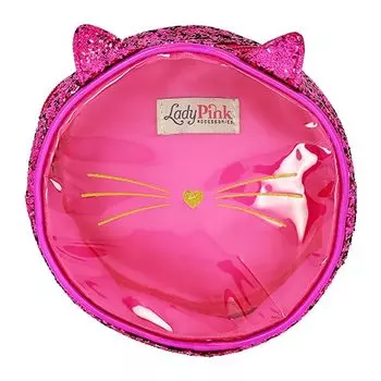 Косметичка LADY PINK Котик малиновая