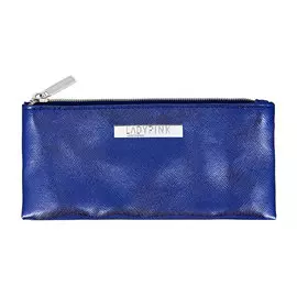 Косметичка LADY PINK LIMITED COLOR must have плоская цвет синий металлик