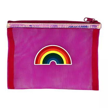 Косметичка LADY PINK плоская малиновая