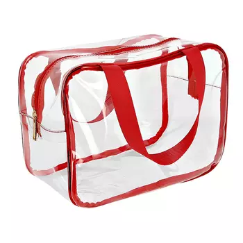 Косметичка LADY PINK прозрачная, белая