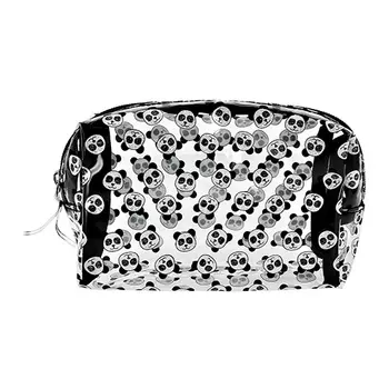 Косметичка LADY PINK прямоугольная прозрачная с принтом