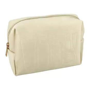 Косметичка LADY PINK прямоугольная вельветовая, бежевая