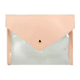 Косметичка LADY PINK прямоугольная вместительная розовая