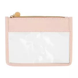 Косметичка плоская LADY PINK бежевая