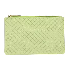 Косметичка плоская LADY PINK плетеная, зеленая