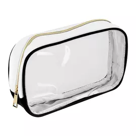 Косметичка прозрачная LADY PINK черно-белая
