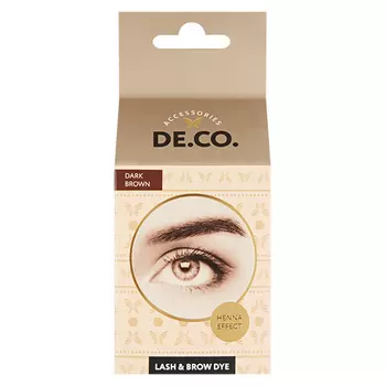 Краска для бровей и ресниц DE.CO. с эффектом хны тон темно-коричневый 7 мл