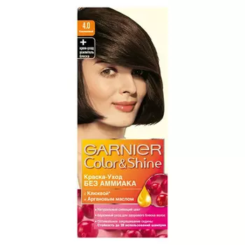 Краска для волос GARNIER COLOR &amp; SHINE тон 4.0 Каштановый