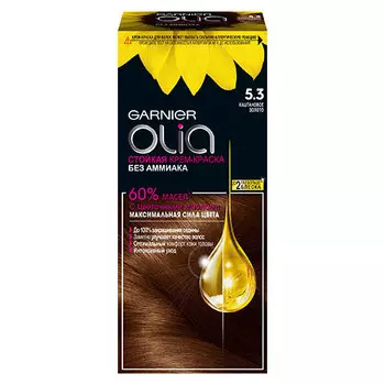 Краска для волос GARNIER OLIA тон 5.3 Золотистый каштан