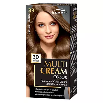 Краска для волос JOANNA MULTI CREAM 3D Натуральный блонд тон 33