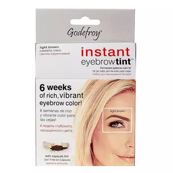 Краска-хна для бровей GODEFROY тон светло-коричневый, в капсулах