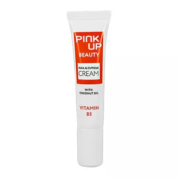 Крем для ногтей и кутикулы PINK UP BEAUTY NAIL &amp; CUTICLE CREAM с кокосовым маслом 15 мл