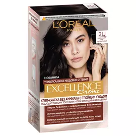 Крем-краска для волос LOREAL EXCELLENCE CREME UNIVERSAL NUDES тон 2U универсальный очень темно-каштановый