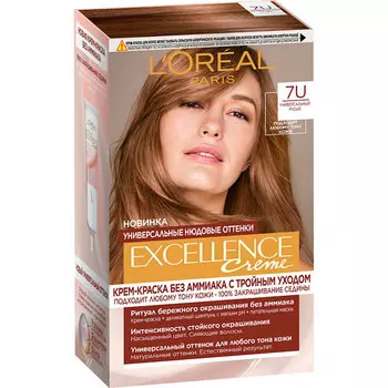 Крем-краска для волос LOREAL EXCELLENCE CREME UNIVERSAL NUDES тон 7U универсальный русый