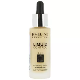 Крем тональный для лица EVELINE LIQUID CONTROL тон 20 жидкий