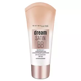 Крем тональный для лица MAYBELLINE BB DREAM SATIN с увлажняющей сывороткой тон натурально-бежевый SPF 30