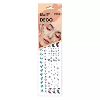 Кристаллы для лица и тела DECO. CRYSTALS by Miami tattoos Violet stars
