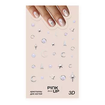 Кристаллы для ногтей PINK UP DECOR 3D переводные тон 732