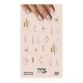 Кристаллы для ногтей PINK UP DECOR 3D переводные тон 734