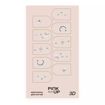 Кристаллы для ногтей PINK UP DECOR 3D переводные тон 884