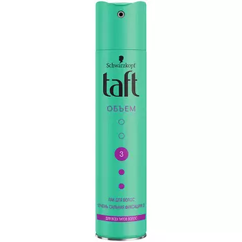 Лак для волос TAFT ОБЪЕМ очень сильной фиксации 225 мл
