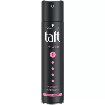 Лак для волос TAFT POWER Нежность кашемира мегафиксации черный 225 мл