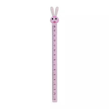 Линейка FUN RABBIT пластиковая pink
