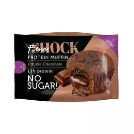 Маффин с начинкой FITNES SHOCK Двойной шоколад 50 г