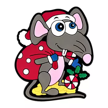 Магнит ARTS Серая крыса резиновый