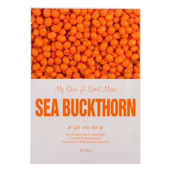 Маска для лица APIEU MY SKIN-FIT SHEET MASK с экстрактом облепихи для сияния кожи 25 г