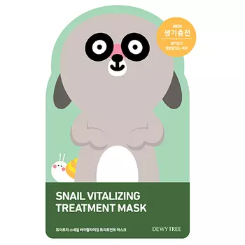 Маска для лица DEWYTREE DINGO FRIENDS восстанавливающая с муцином улитки 25 г