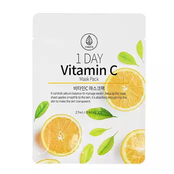 Маска для лица MED B 1 DAY с витамином C для сияния кожи 27 мл