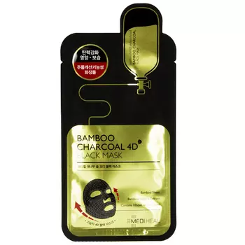 Маска для лица MEDIHEAL BAMBOO CHARCOAL 4D 25 мл