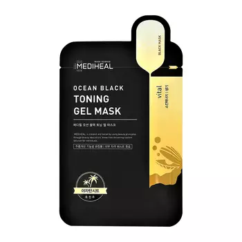 Маска для лица MEDIHEAL OCEAN BLACK с кокосовым углем и экстрактом банана тонизирующая 25 мл