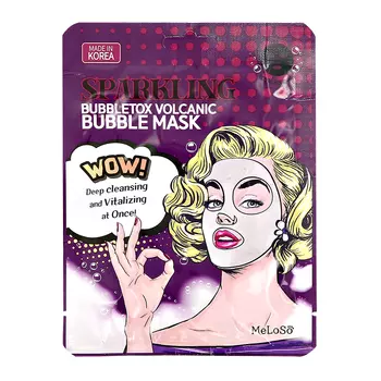 Маска для лица MELOSO кислородная с вулканическим пеплом очищающая 25 г