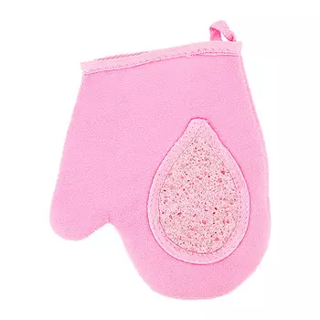 Мочалка-рукавица для тела DE.CO. синтетическая розовая