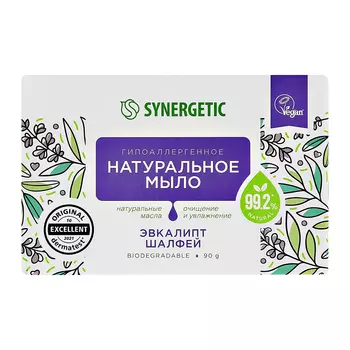 Мыло твердое SYNERGETIC эвкалипт и шалфей натуральное 90 гр